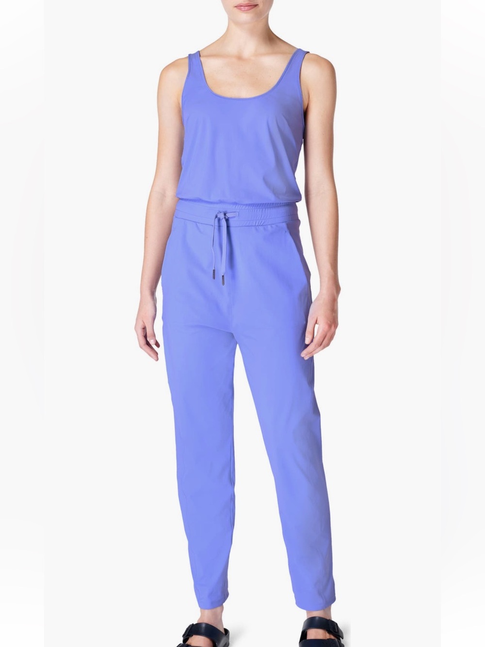 Sweaty Betty Explorer Sleeveless Jumpsuit Periwinkle Effortless Workout 8